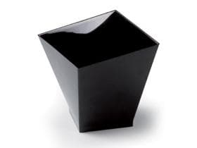 Ciotola alta Charme, in plastica (PS) nera, 180 ml, 72 x 72 x 76 mm