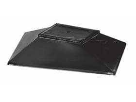 Coperchio/ciotola piatto Glamour, in plastica (PS) nero, 119 x 119 x 21 mm,