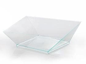 Ciotola alta Glamour, in plastica (PS) verde cristallo, 1250 ml, 185 x 185 x 60 mm