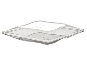 Coperchio per lavabo alto Vanity, in plastica (PS) trasparente, 205x205x24 mm,