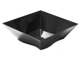 Lavabo alto da appoggio, in plastica nera (PS), 1600 ml, 200 x 200 x 69 mm