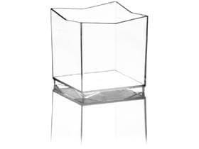 Ciotola alta Kubo, in plastica trasparente (PS), 60 ml, 42 x 42 x 45 mm
