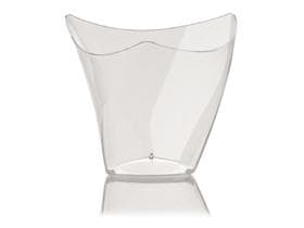 Ciotola alta Dorico, in plastica trasparente (PS), 120 ml, ø 75 mm, altezza 66 mm