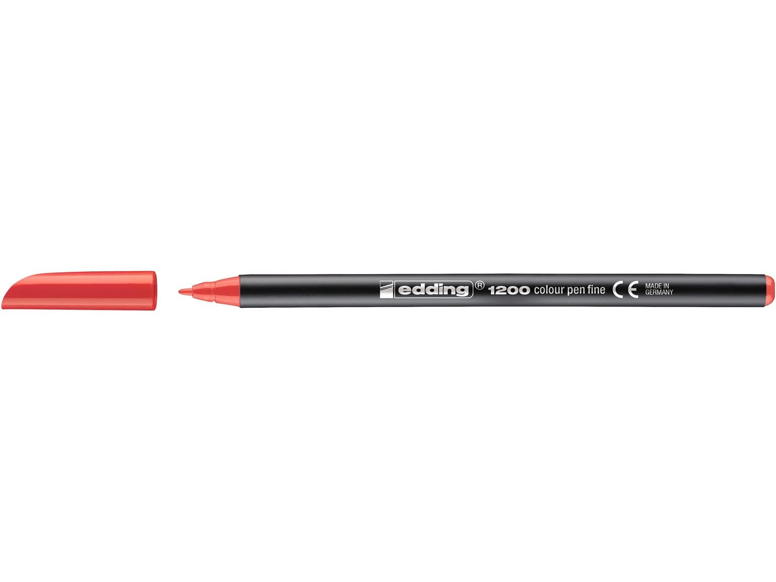 Feutre fibre edding 1200 rouge pointe ronde 1 mm