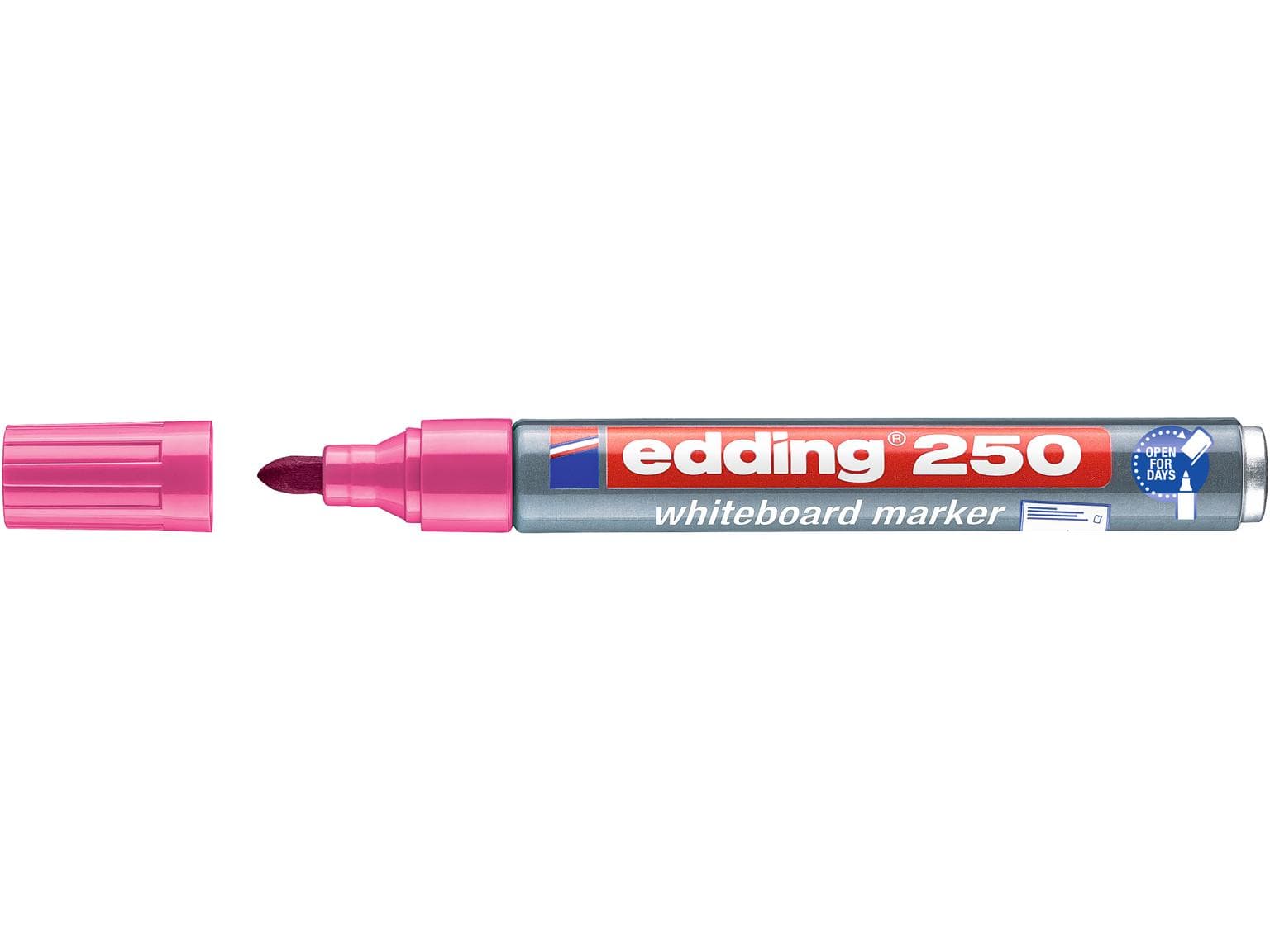 Edding Boardmarker 250 rose pointe ronde 1,5-3 mm, marqueur pour tableau blanc