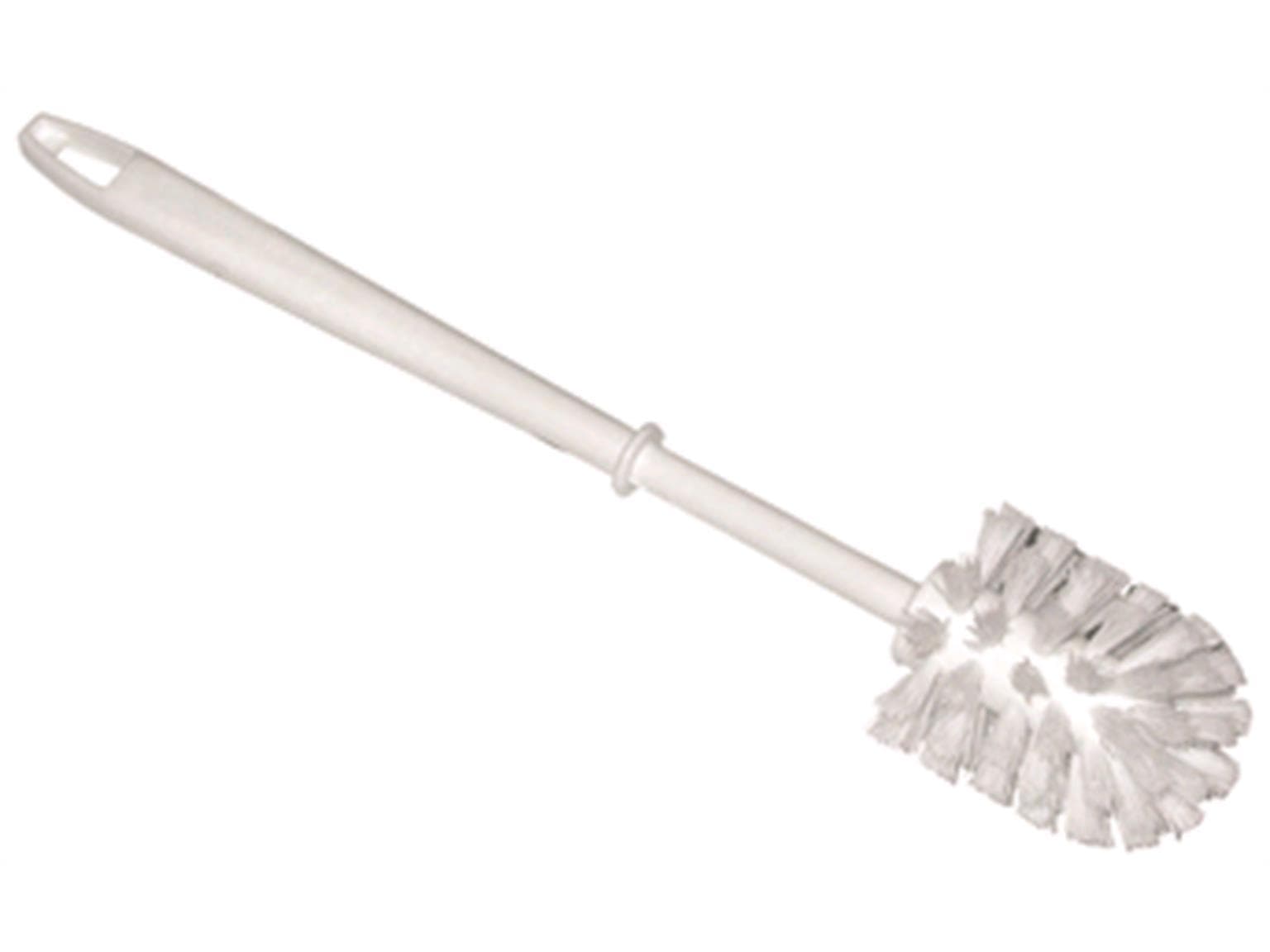 Scopino rotondo per WC senza pulitore per bordi, plastica bianca, piccolo, ø 65 mm, 38 cm