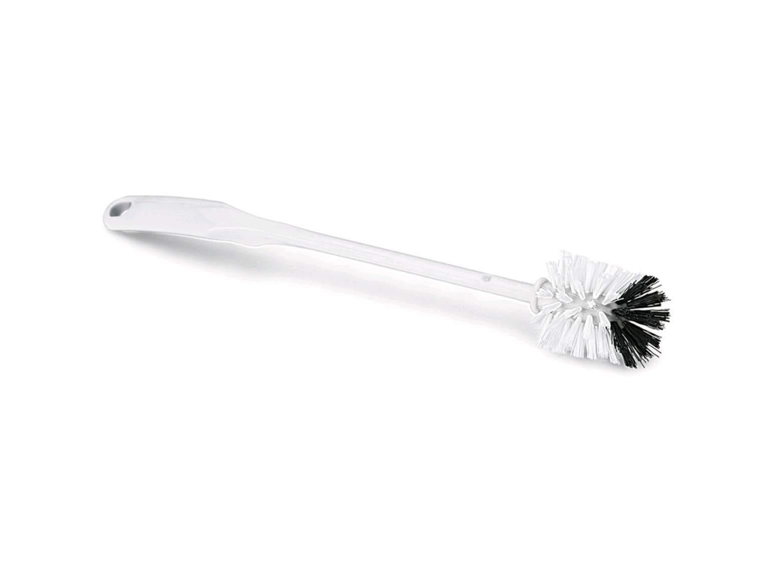 Urinalbürste weiss mit PP Borsten 33cm, Schmutzzone schwarz ø 55mm