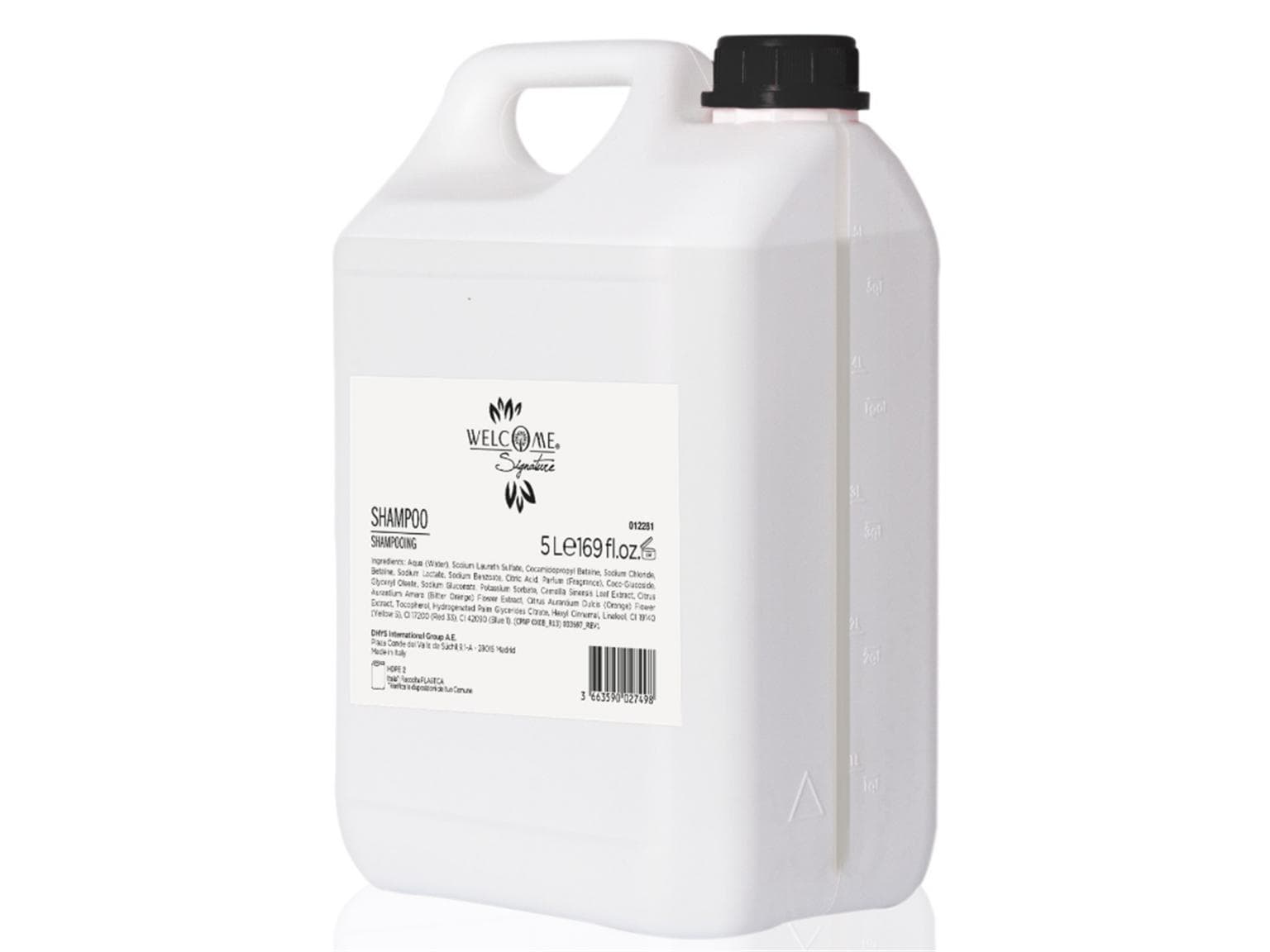 Shampoing Welcome, 5 L aux extraits biologiques