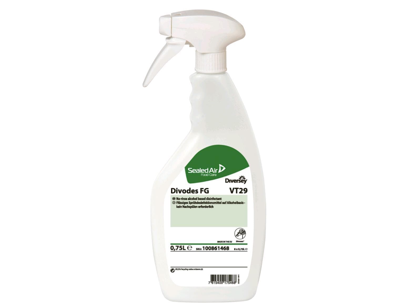 DI Divodes FG VT29, disinfettante spray, 6 flaconi da 0,75 l
