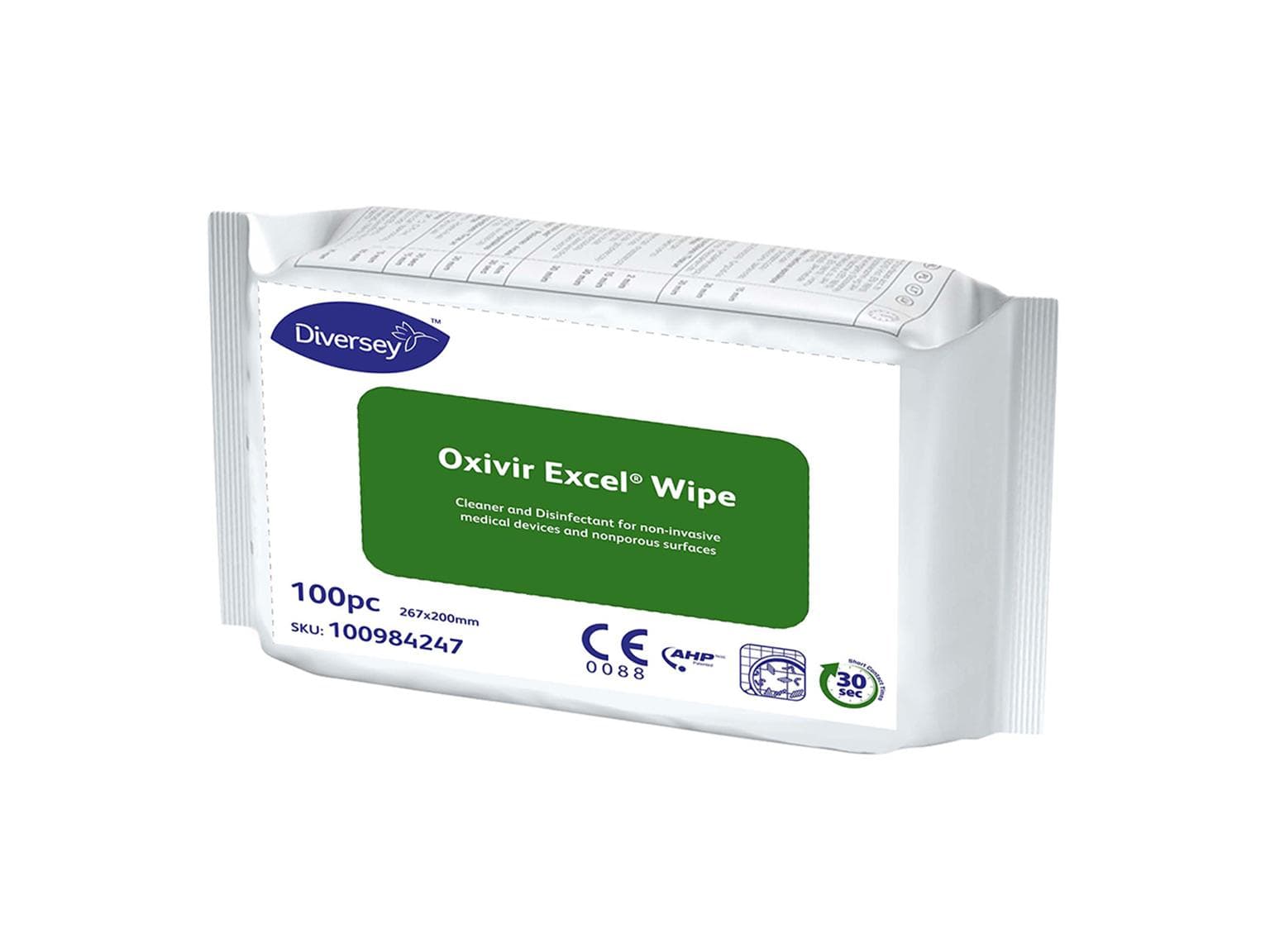Salviette detergenti e disinfettanti Diversey DI Oxivir Excel Wipe, 12 x 100T