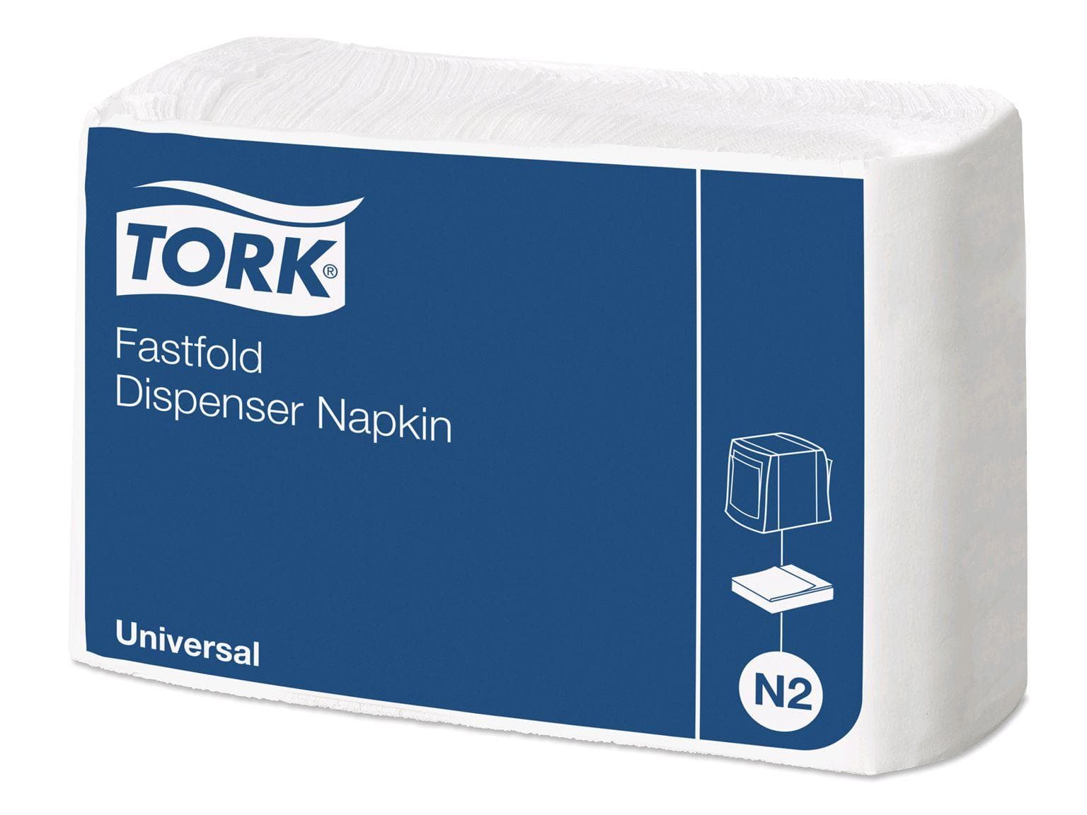 Tovaglioli dispenser Tork Fastfold 1 velo 25 x 30 cm, goffrati, bianco brillante