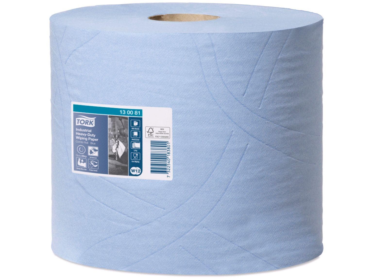Rouleaux de chiffons de nettoyage Tork Advanced 440 Performance, TAD bleu, 3 plis, 350