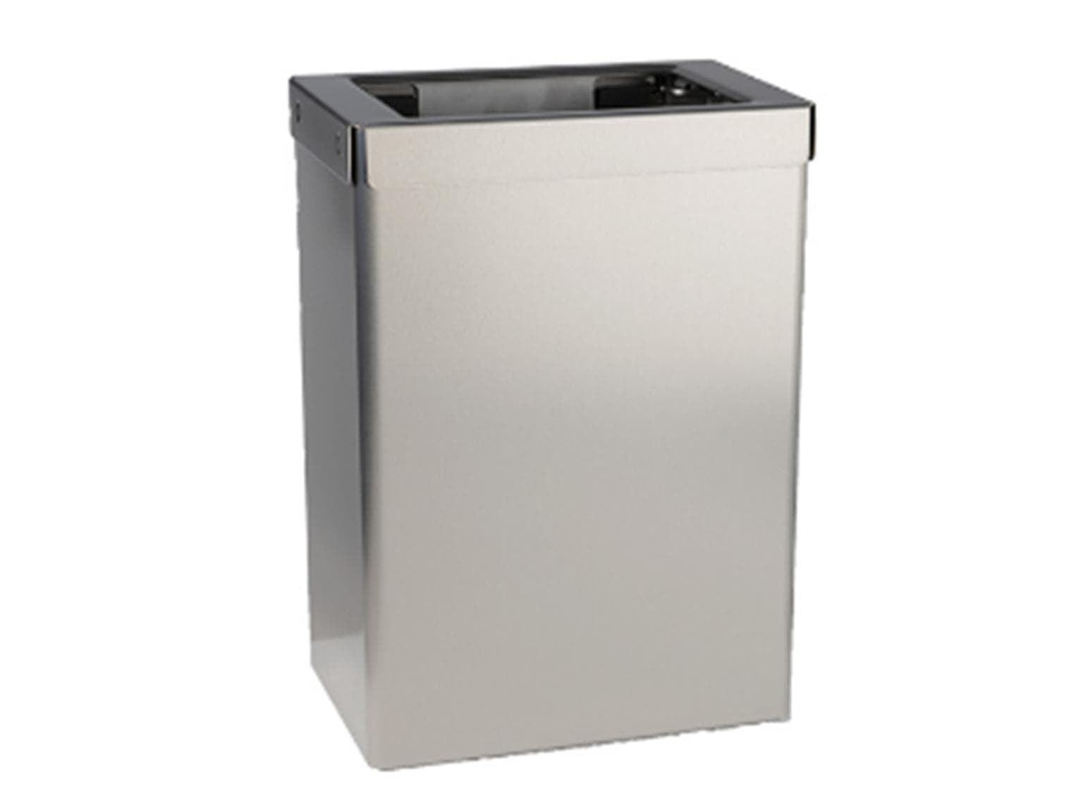 Contenitore per rifiuti SanTRAL EBU 18 E ST da 18 litri, cestino per rifiuti aperto in alto, in acciaio inox.