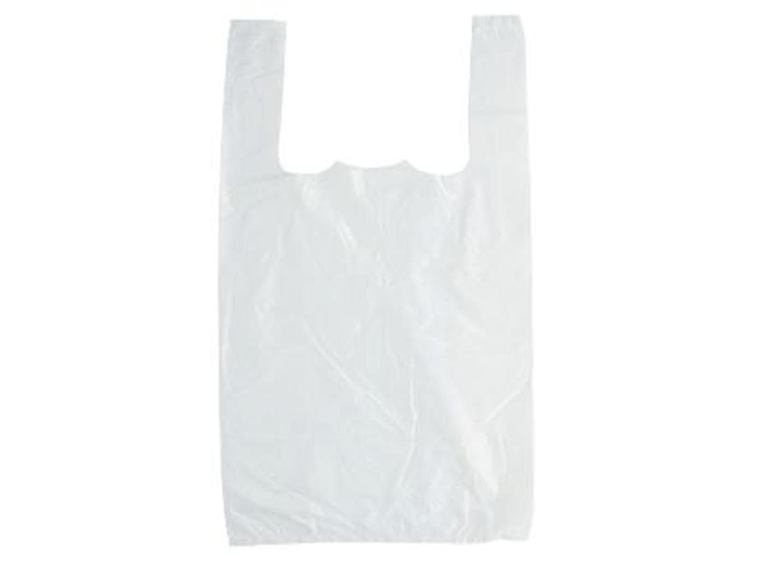 Sacchetti per camicie 280 + 140 x 480 mm HDPE, 10 my, bianchi, bloccati, 100 pezzi