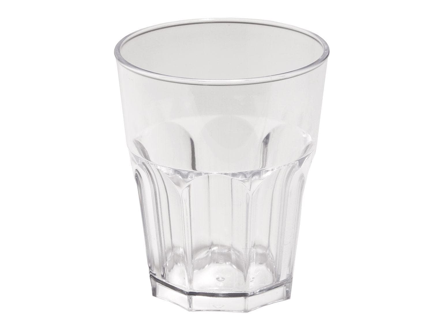 Bicchiere d'acqua riutilizzabile, trasparente, 290 cc, in plastica