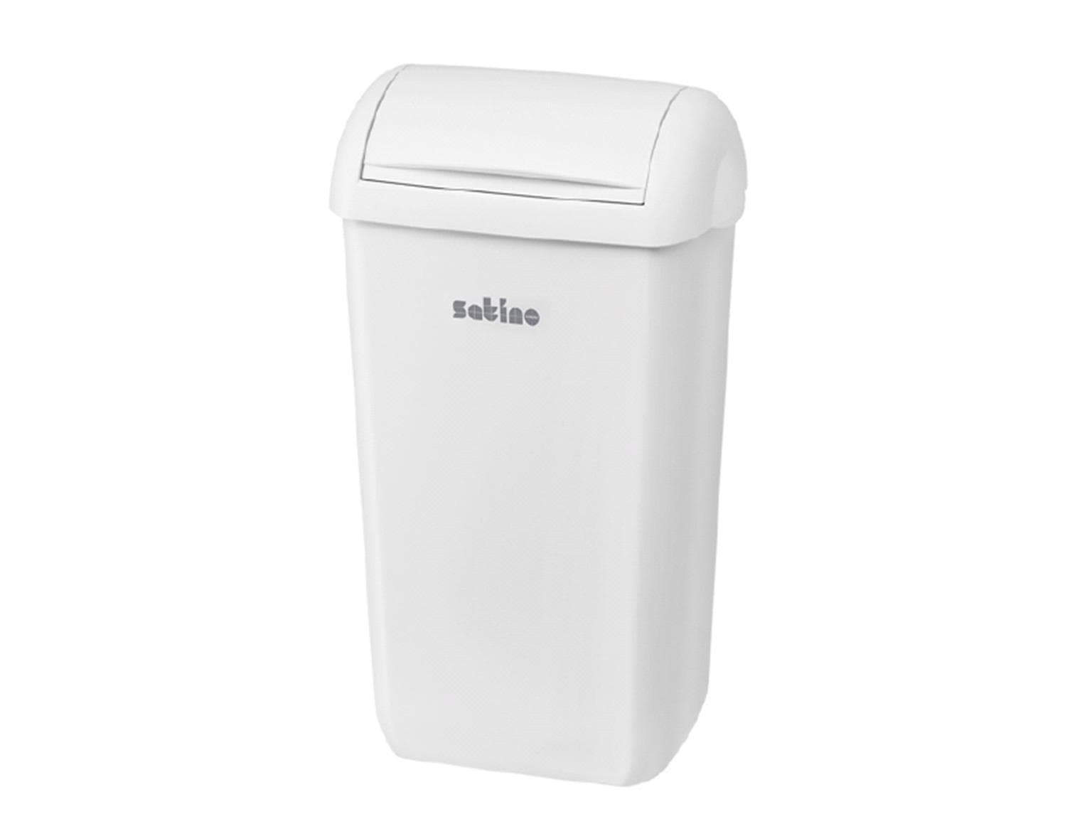 Pattumiera igienica Satino, 23 litri, H590 x L335 x P225 mm, bianco