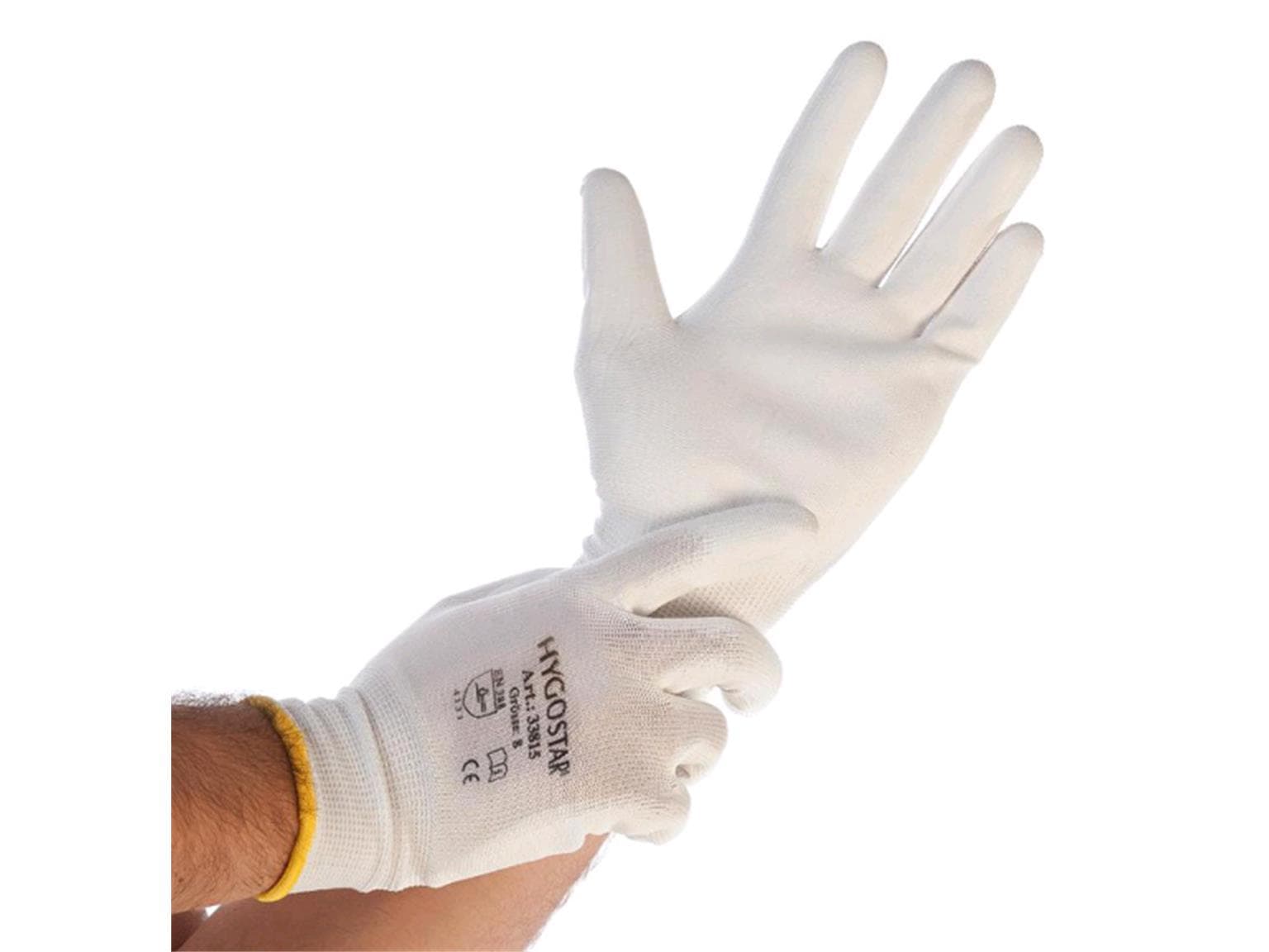 Guanti in maglia fine, 26 cm, Ultra Flex Hand, bianchi, taglia XL
