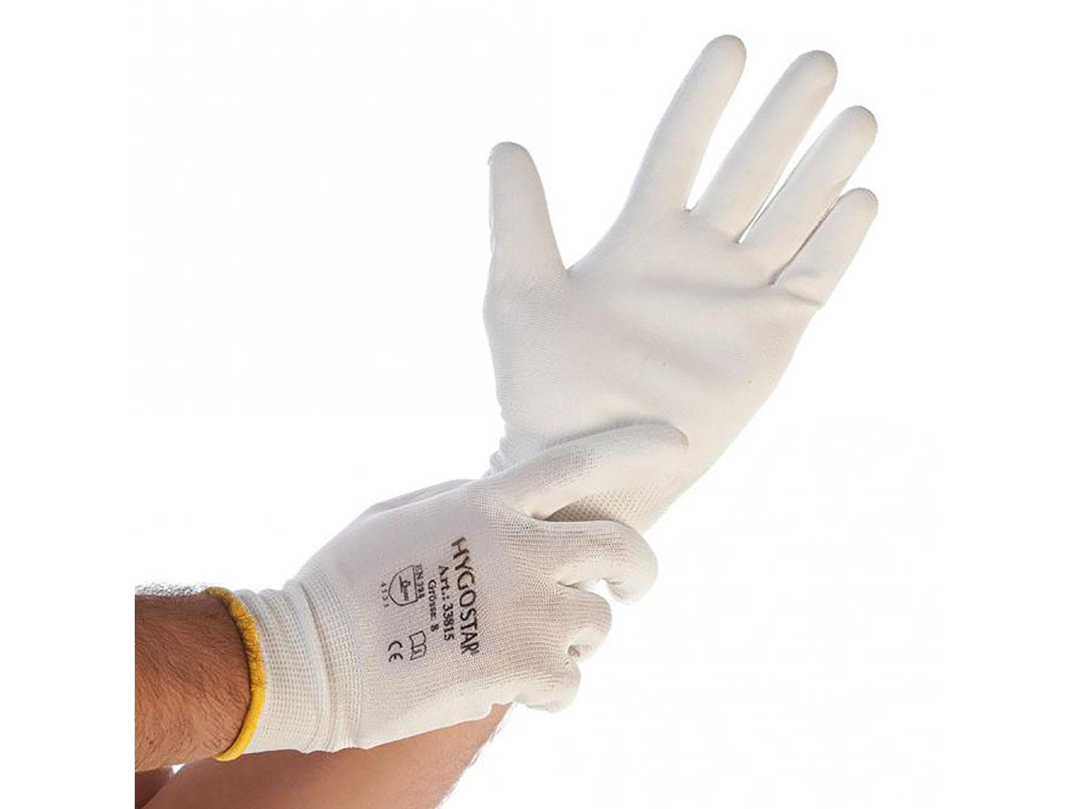 Gants en maille fine, 25 cm, Ultra Flex Hand, blanc, taille L