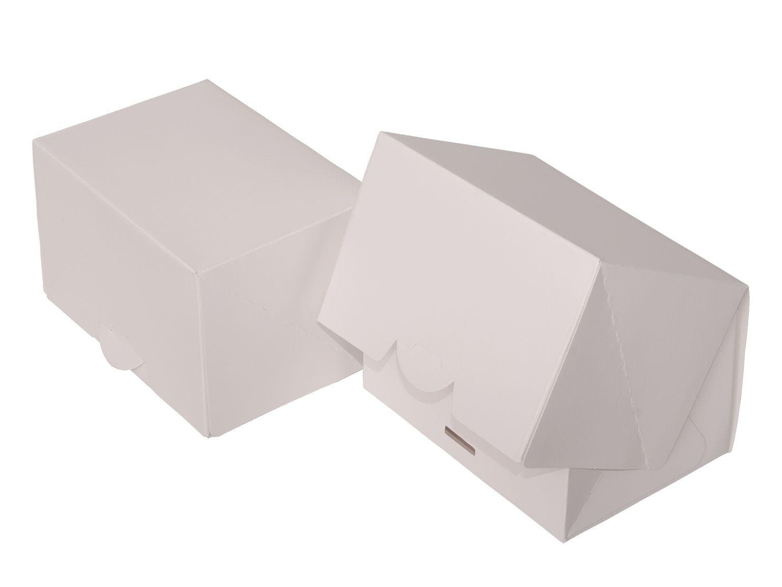 Scatola da pasticceria 16 x 12 x 9 cm laccata bianca, non stampata