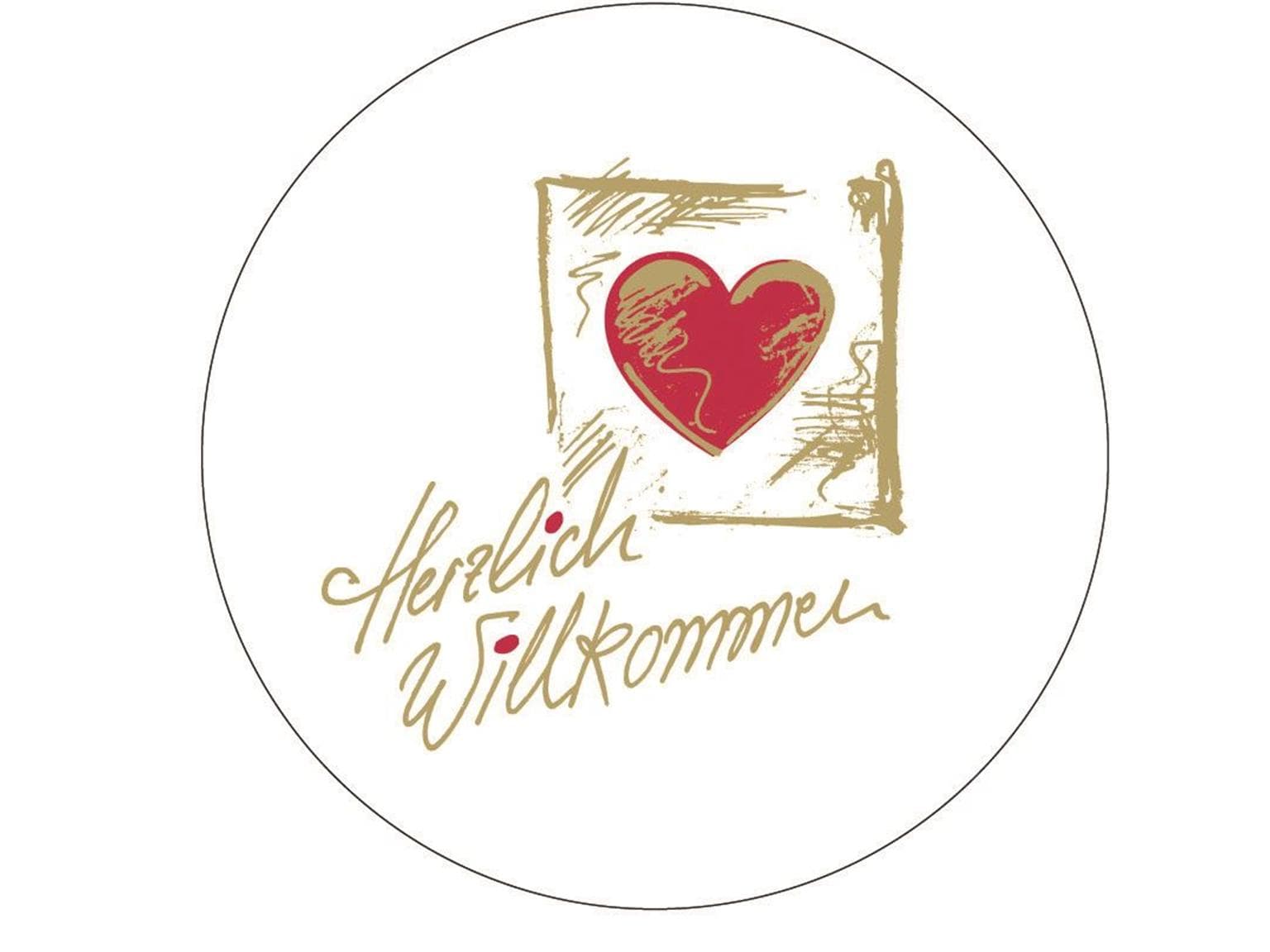 Capuchons en carton mat, 74 mm, « WELCOME »