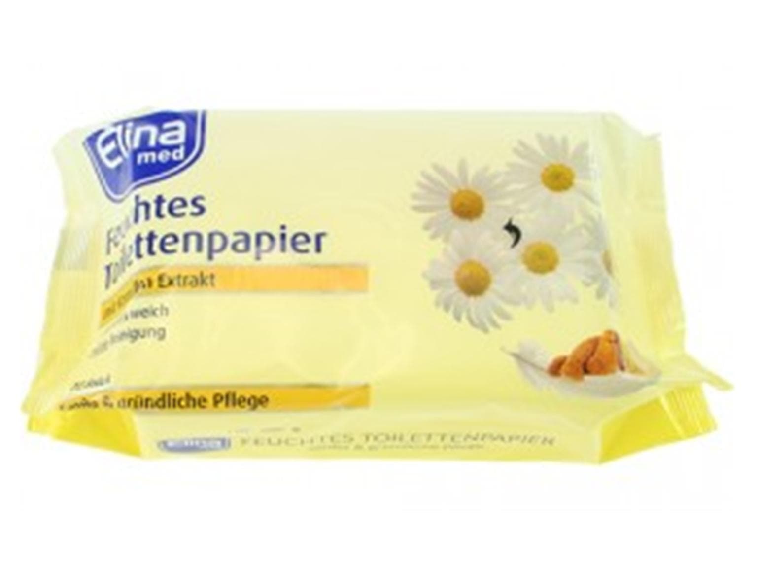 Papier toilette humide Elina Camomille, environ 9,5 x 18 x 4,5 cm