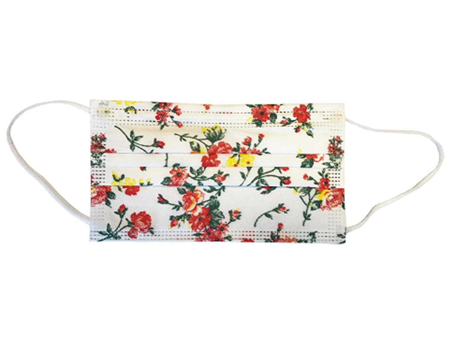 Masques faciaux 3 plis, "Spring", Type IIR, polaire PP, bandes élastiques blanches,