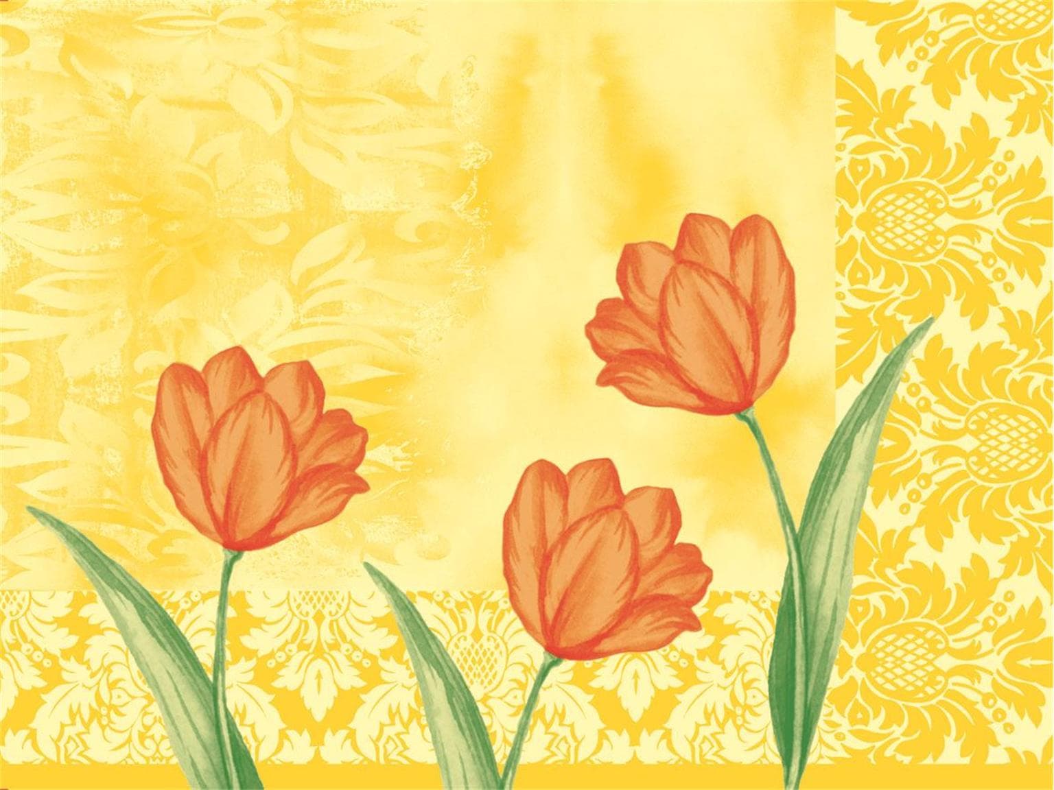Set de table Airlaid 60 g/m², 40 x 30 cm jaune/orange, "SALLY"