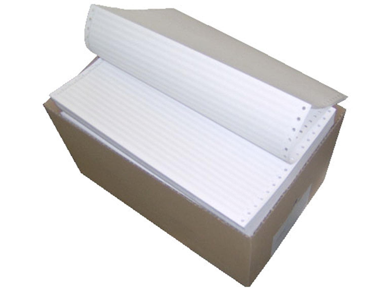 Formulaires continus A4 portrait vierges blancs sans bois, 1 partie, 12",