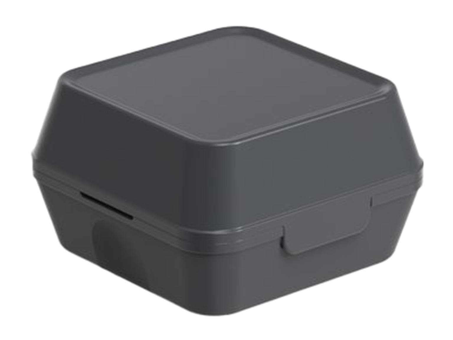 Burger Box, misura M, 115 x 115 x 82 mm, grigio ardesia, in plastica