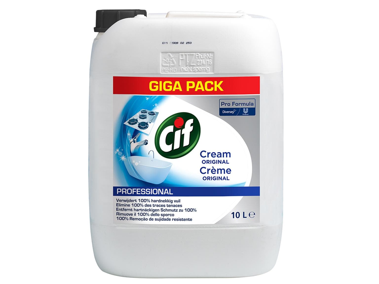 Cif Professional Crème, nettoyant de surface pour saletés tenaces
