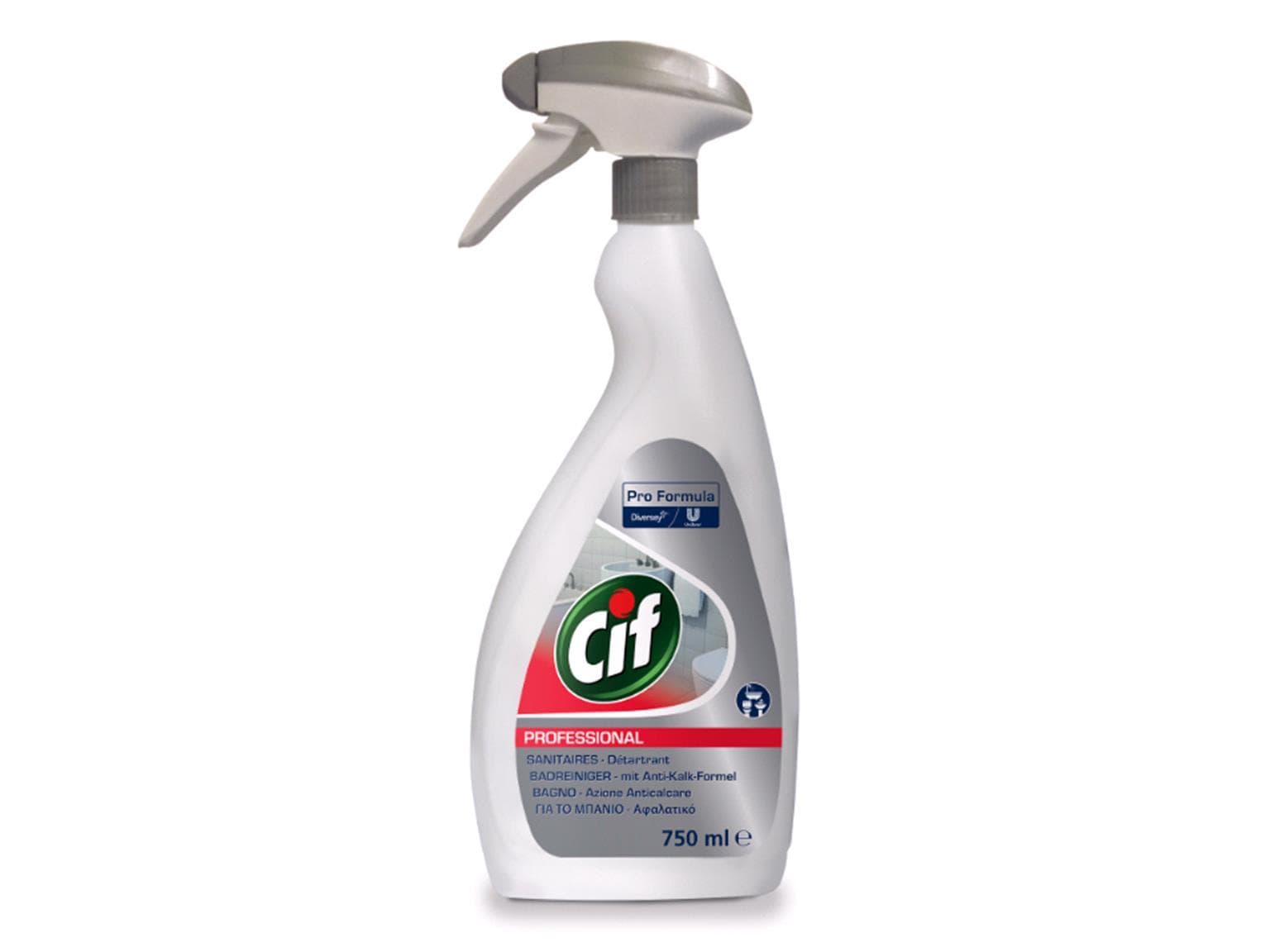 Cif Prof. Business Solutions Nettoyant Salle de Bain 2en1, nettoyant salle de bain avec effet anticalcaire,
