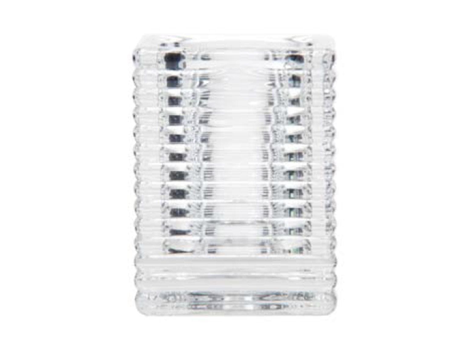 Verre à bougie, cube transparent 72 x 72 x 98 mm