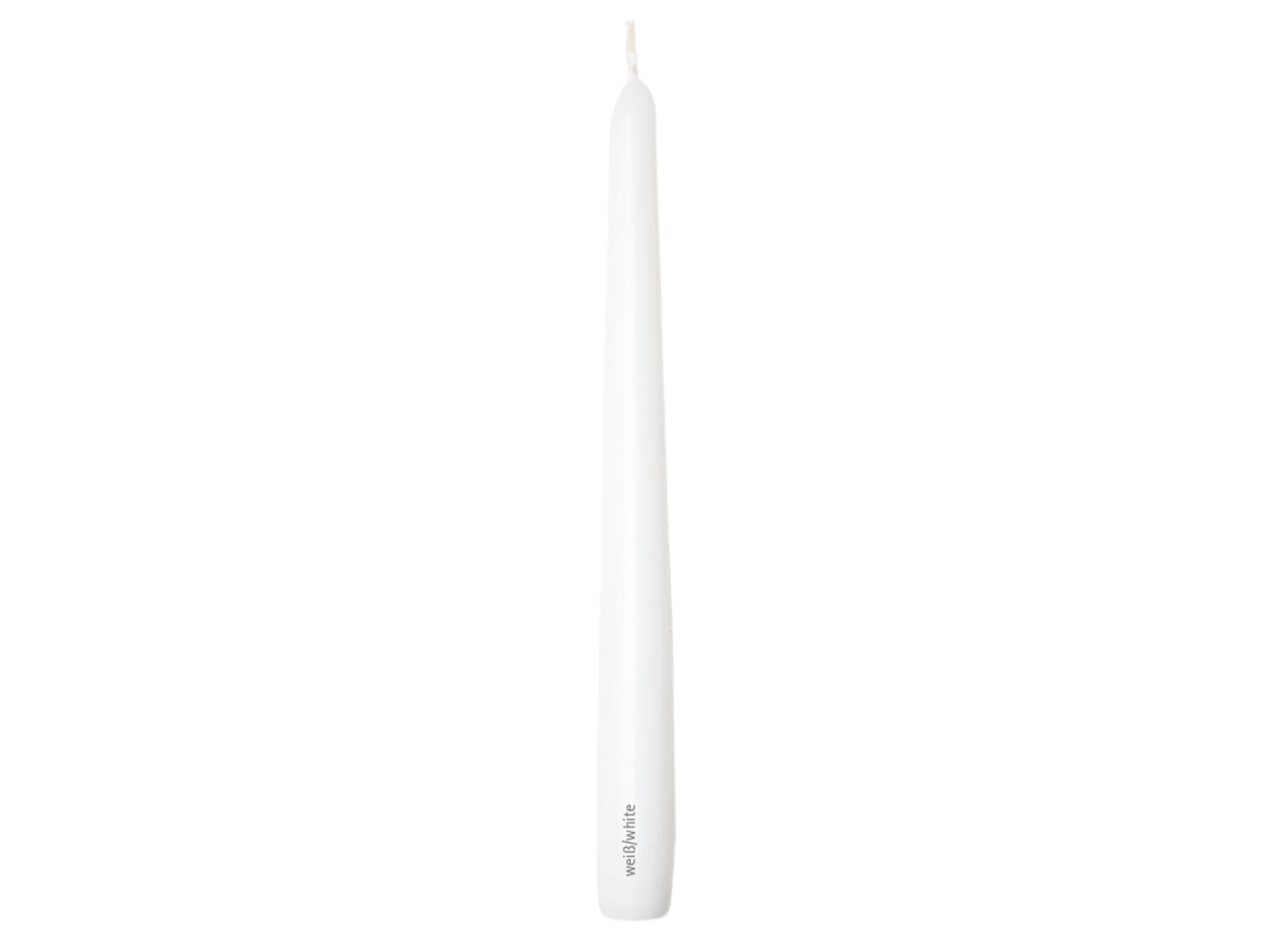Bougies coniques gastro, 2,2 x 24 cm, blanches