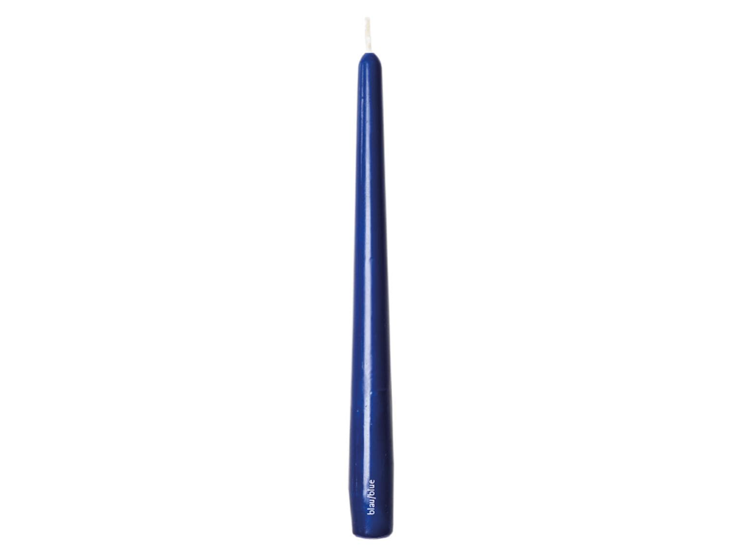 Bougies coniques gastro, 2,2 x 24 cm, bleues
