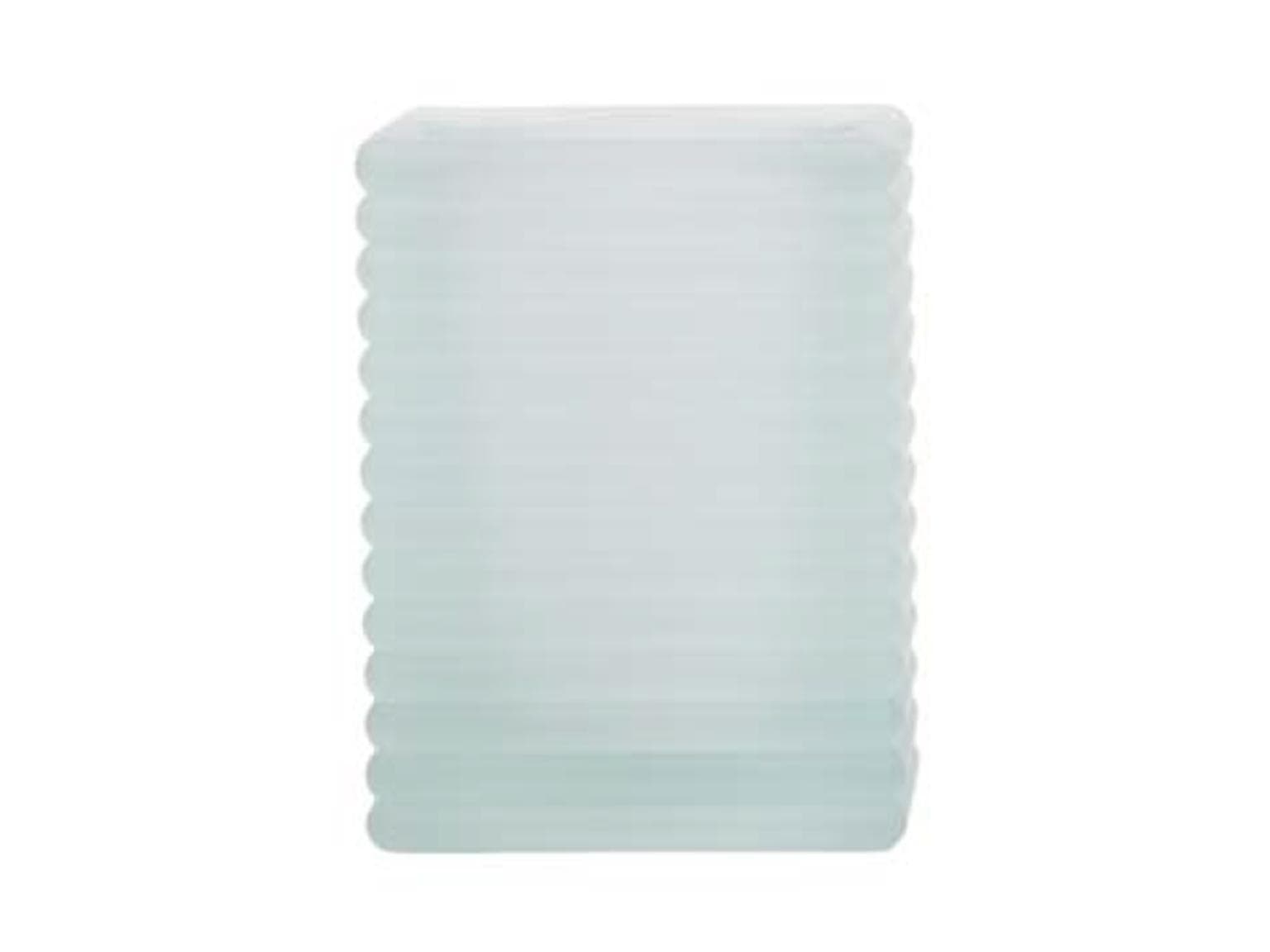 Verre à bougie, 72 x 72 x 98 mm, cube laiteux