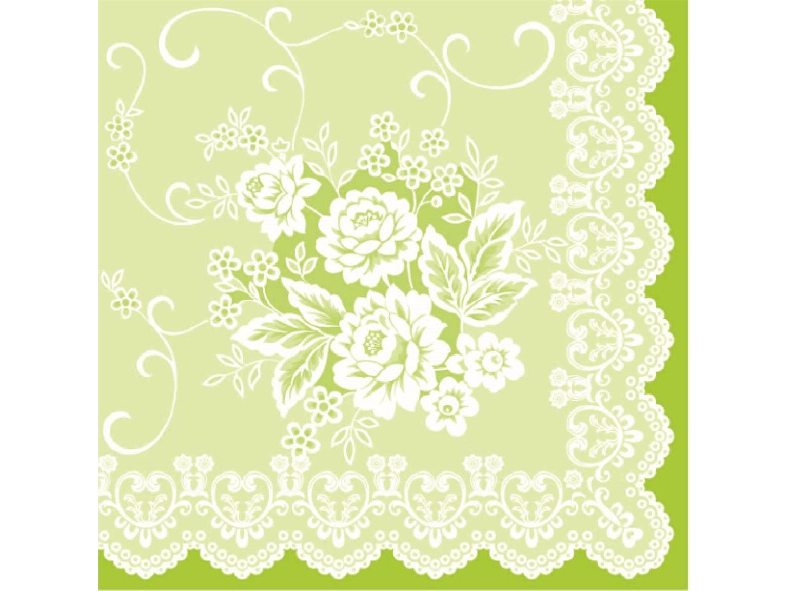 Tovaglioli Airlaid, 40 x 40 cm, piegati 1/4, verde "FRANZISKA"