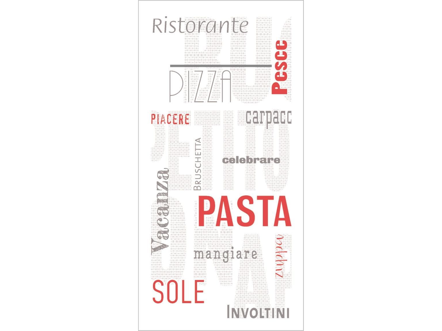 Tovagliolo di carta Airlaid, 40 x 40 cm, piega 1/8, "PASTA"