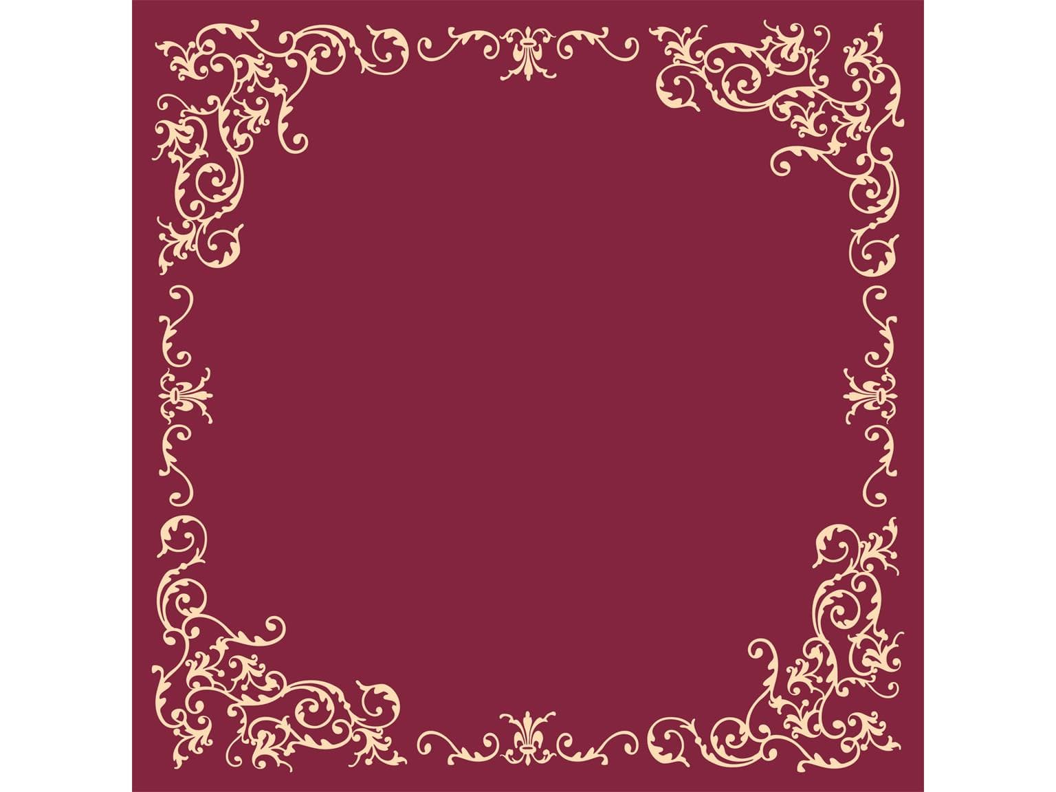 Nappes Airlaid, 80 x 80 cm, pli 1/8, "POMP" bordeaux/crème