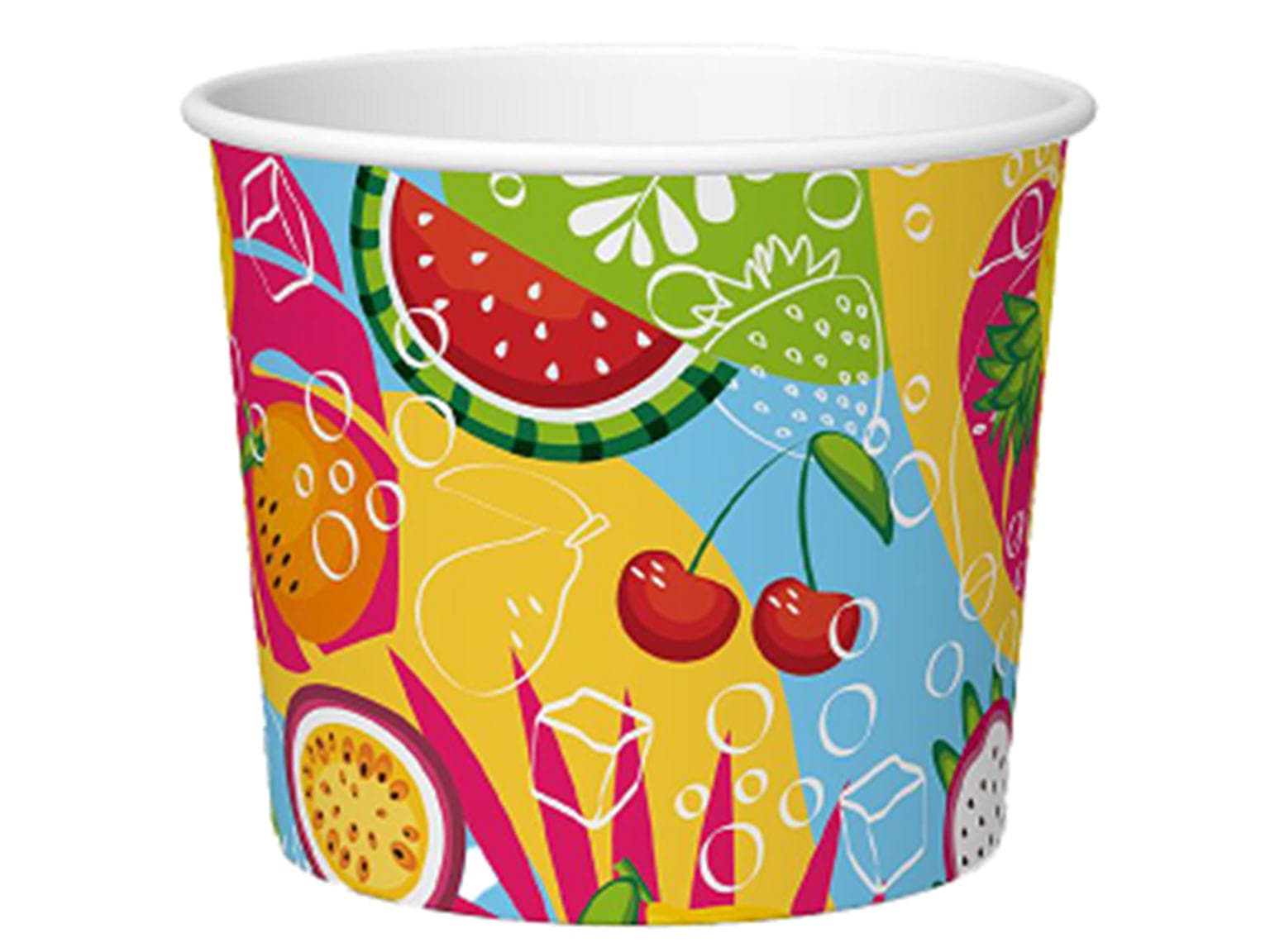 Coupe à glace 500 cc (ø 103 mm, hauteur 85 mm), en carton, avec impression standard en couleur