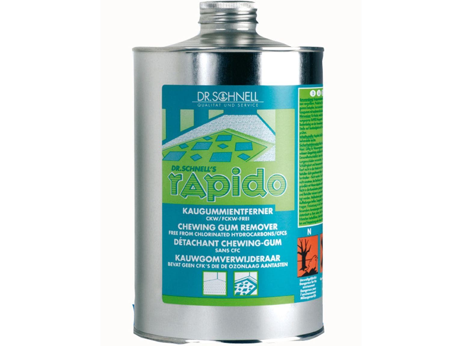 RAPIDO Chewing Gum Remover, scioglie i residui di gomma da masticare di qualsiasi tipo, su superfici resistenti ai solventi