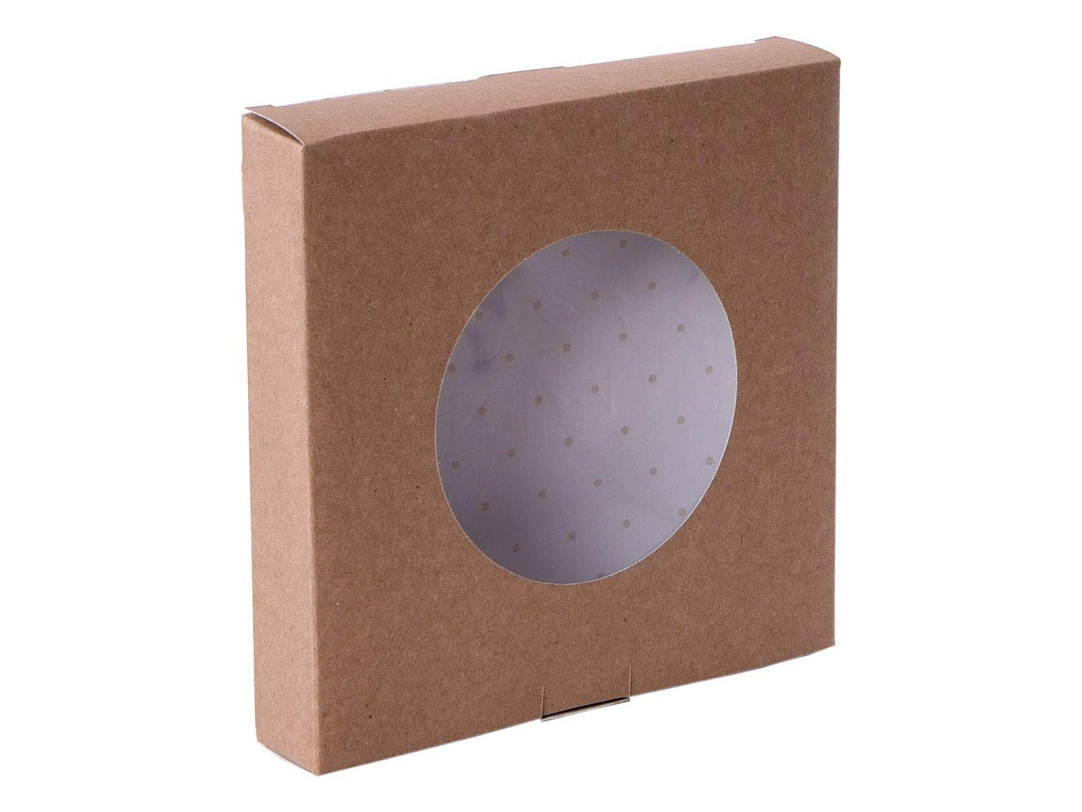 Scatola per torta 15 x 15 x 4 cm, Eco Life marrone naturale, non stampata