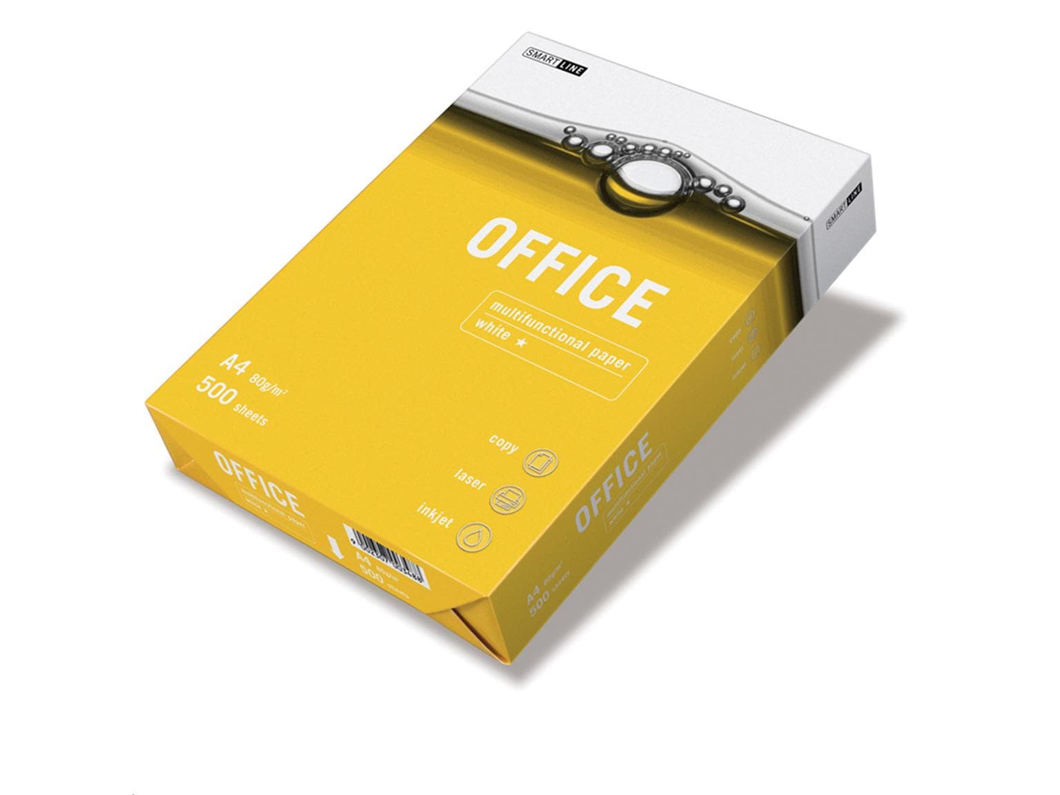 Papier copie Office A4, blanc, 80 g/m², sans bois, blanchi sans chlore (ECF), FSC