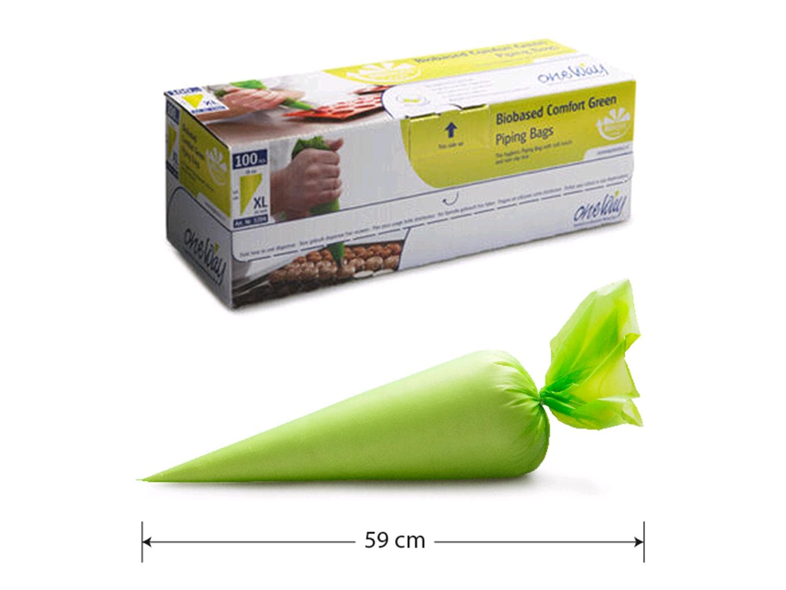 Poches à douille One-Way BIO Comfort vertes 59 x 28 cm, taille XL, vert