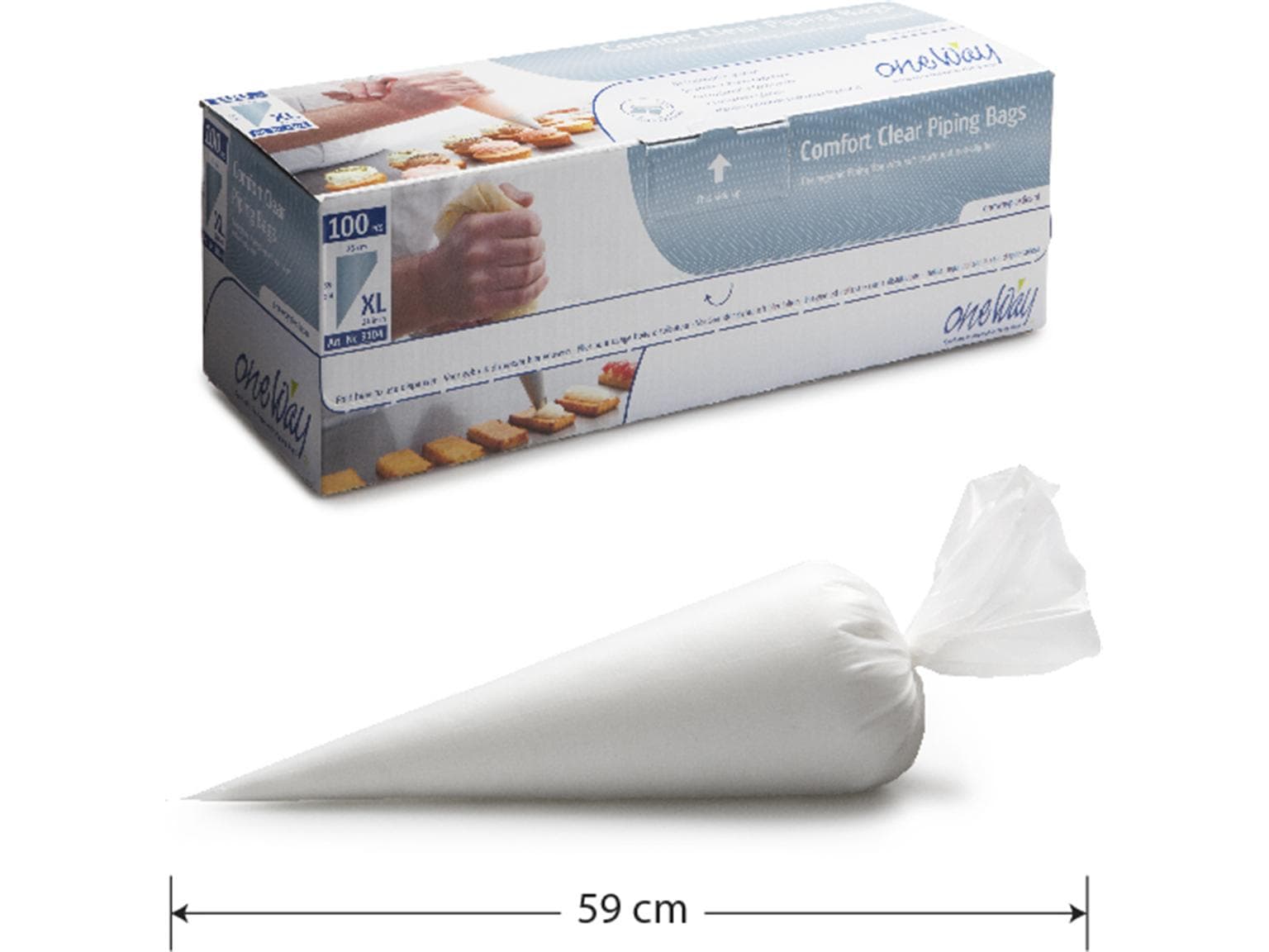 Sacs de toilette One-Way Comfort Clear 59 x 28 cm, taille XL, transparents
