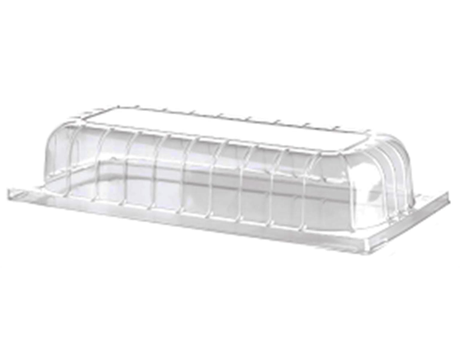 Couvercle pour récipient à glace, en rPET transparent, haut, 36 x 16,5 x 6 cm