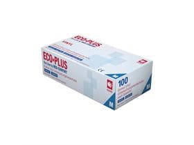 Guanti in vinile "Eco-Plus", taglia L, bianchi, senza polvere, AQL 1,5, adatti per