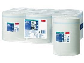 Rouleaux de chiffons de nettoyage Tork Advanced 420, tissu blanc brillant, 2 plis, 450 feuilles, 21x35 cm,