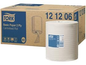 Rouleaux de chiffons de nettoyage Tork Universal 320, M2, blanc de soie, 2 plis, 457 feuilles,
