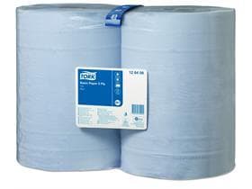 Rouleaux de chiffons de nettoyage Tork Universal, bleu tissu, 2 plis, 1000 feuilles,