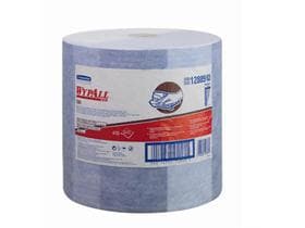 Chiffons de nettoyage bleus Wypall X90, grand rouleau 34 x 28,2 cm, rouleau de 450 chiffons